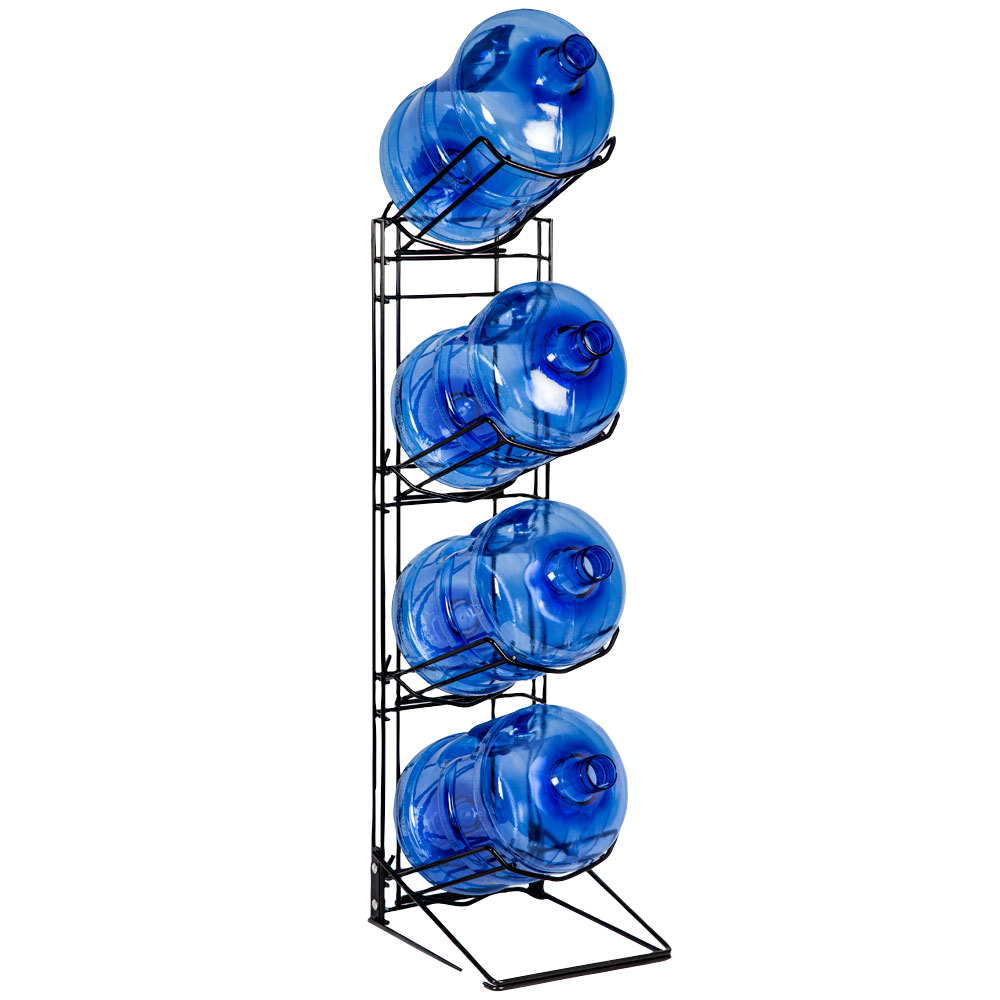 4 Vertical Bottle Rack - Black Wire